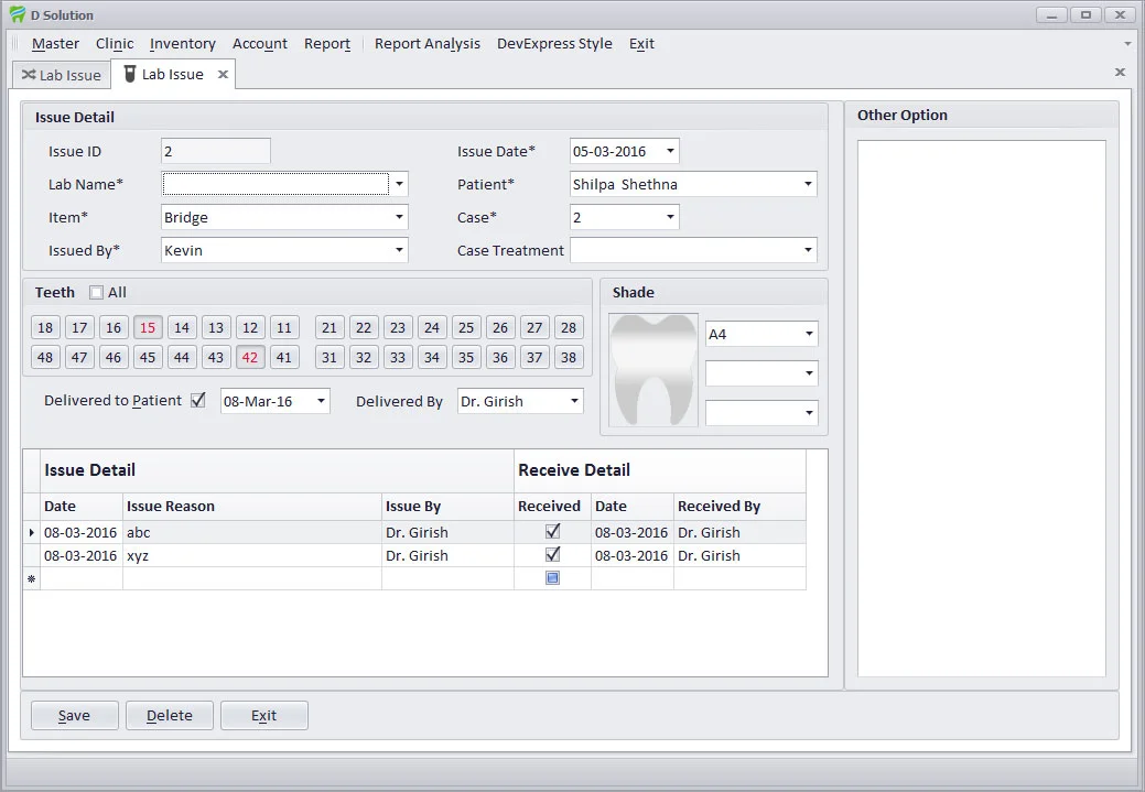 Dental clinic management web portal with Android/iOS app for doctors - Clinix