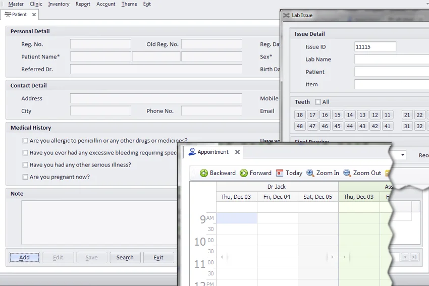 Dental clinic management web portal with Android/iOS app for doctors - Clinix