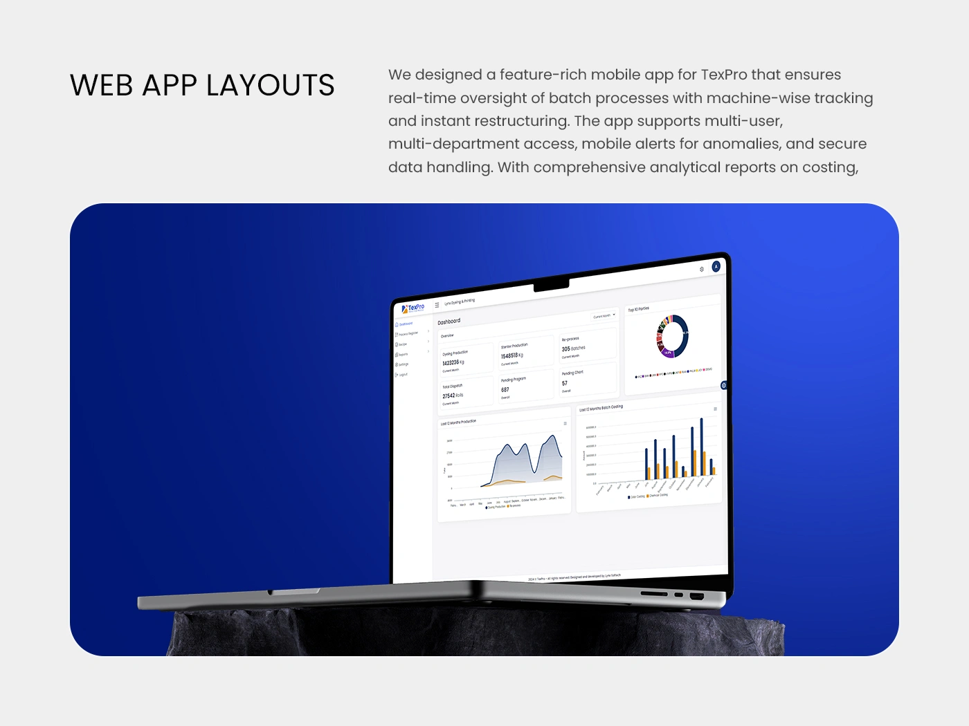 KST Textile Stock and Task Management - Mobile Interface Layout