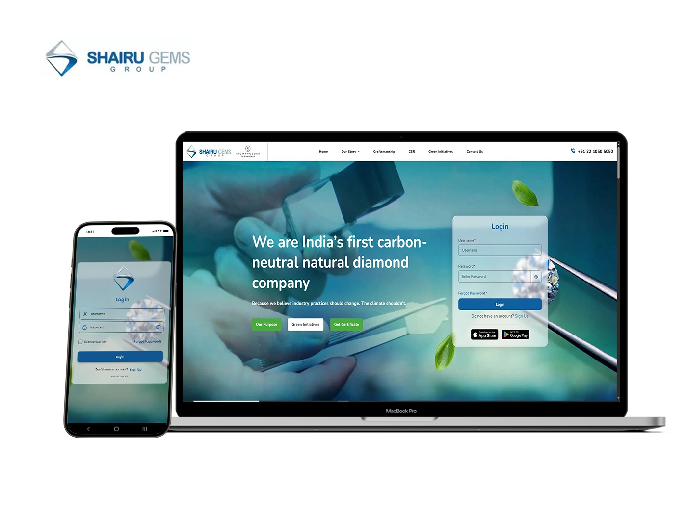 Mobile app for Diamond Stock & Order Management - Shairu Gems Group